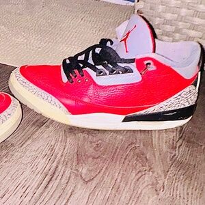 Jordan Retro Red Cement 3s Air Jordan Nike Air Yeezy Adidas Size 11.5